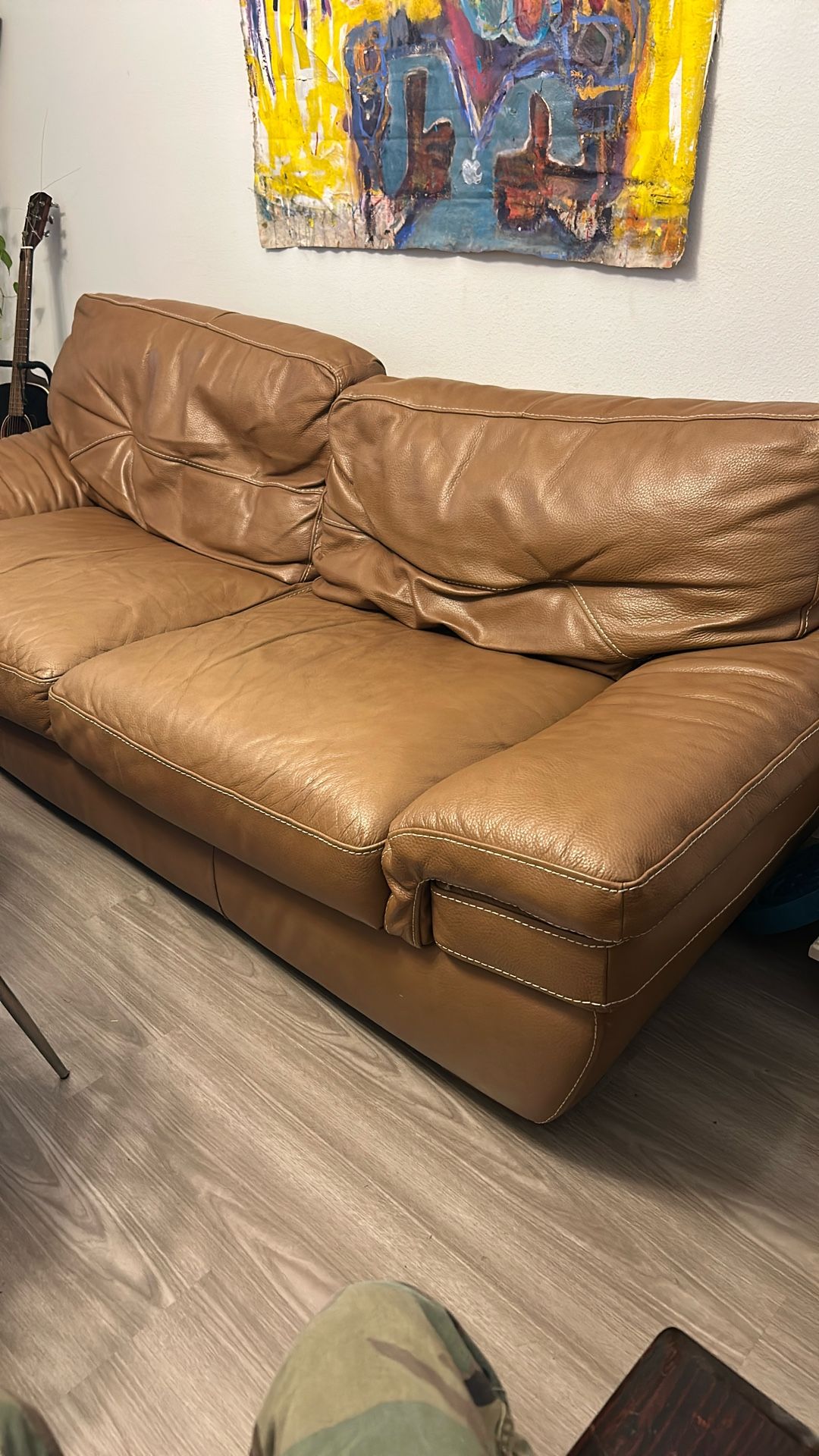 Genuine Leather Couch (Natuzzi)