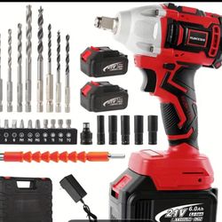 Drill Heavy Duty 21V Brushless Cordless Impact Wrench Kit