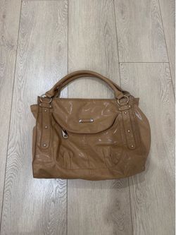 Chloe Vintage Tan Leather Hobo Shoulder Bag with Studded Detail