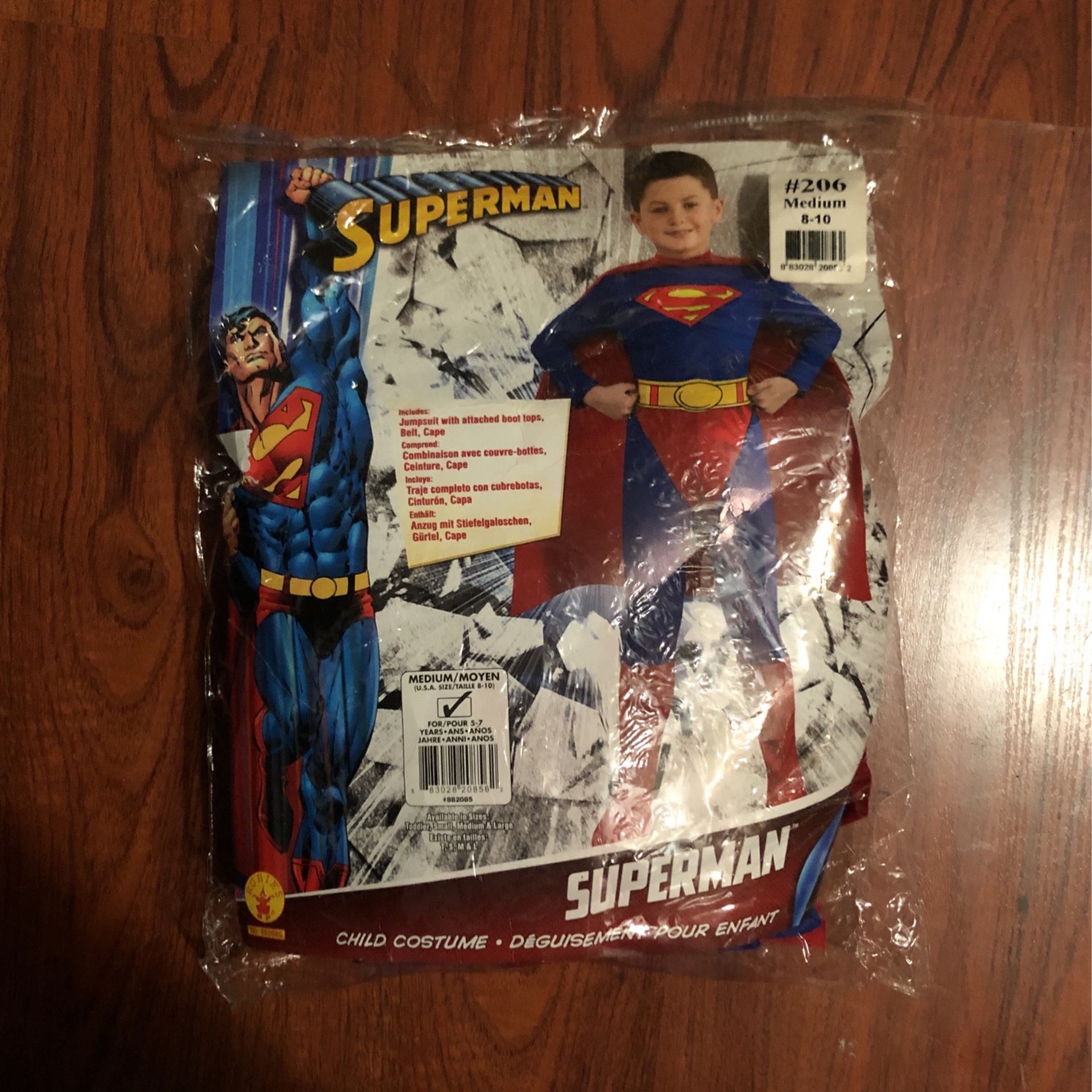 Superman Size M (8-10) Kids Halloween Costume