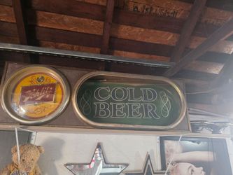 Vintage Schlitz Cold Beer Bar Sign