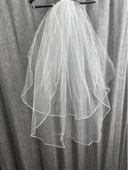 White Two Tier Wedding Veil