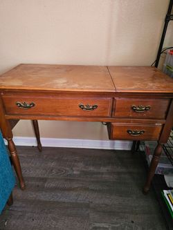 Vintage Wood Sears kenmore model 85 sewing Machine Cabinet Table