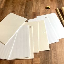 7 White Foam Boards 20”x30” Arts & Crafts Styrofoam + Brown Paper