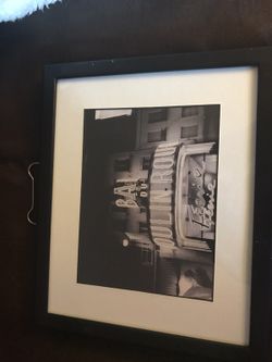 Moulin rouge BLACK/white art framed picture