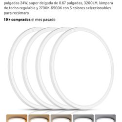 Brightever 4Pack lámpara de techo LED de montaje empotrado