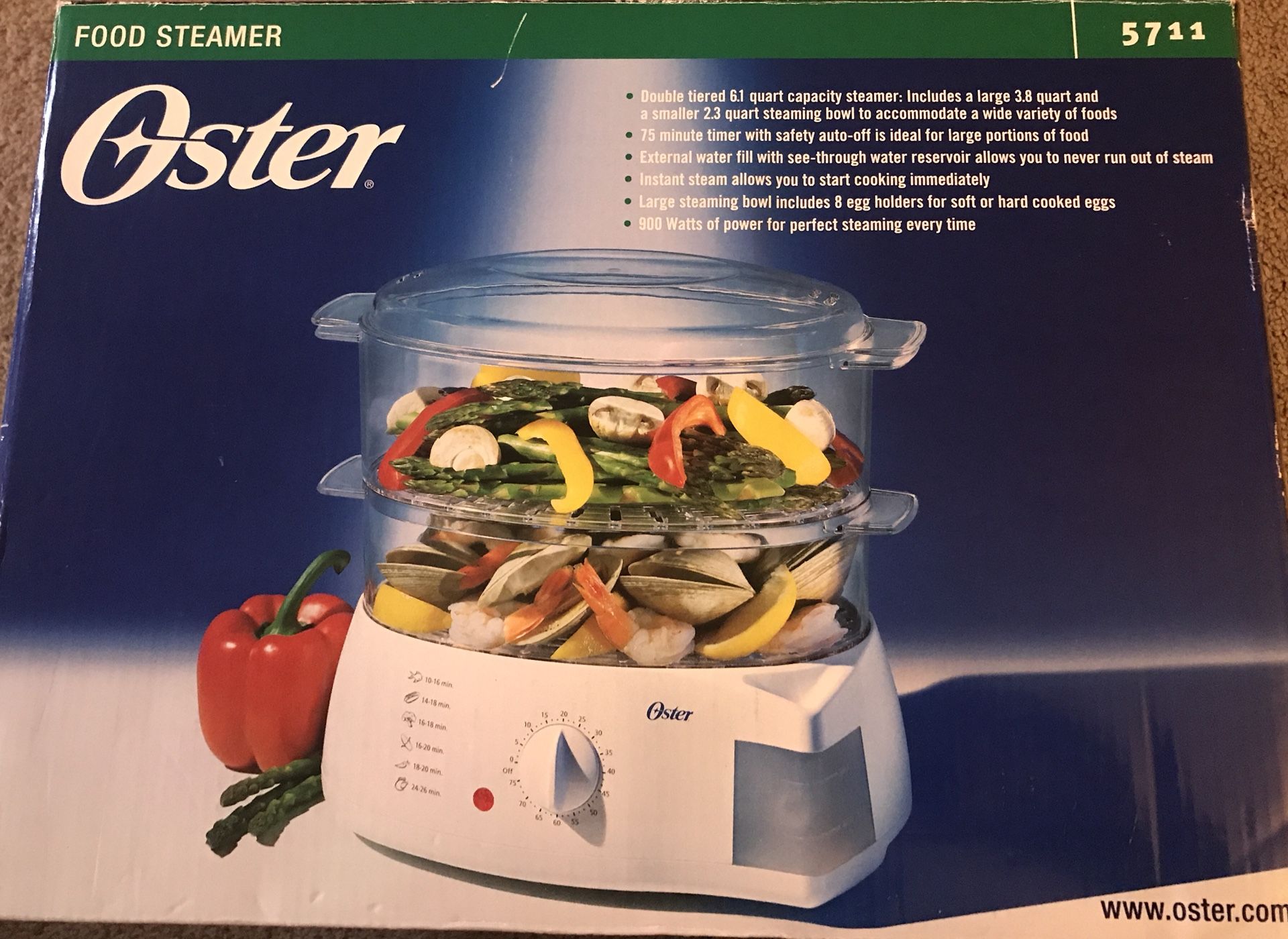 NEW IN BOX Oster 5711 Food Steamer 6.1 Quart for Sale in Bensalem, PA