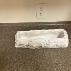 White Wood Log Decor