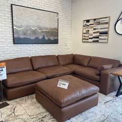 $39 down with Easy Financing Gets This Ashley Emilia Sectional And Ottoman