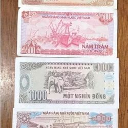 Vietnam 5000,2000,1000,500,200,100 Dong Banknote Set World Paper Money Currency