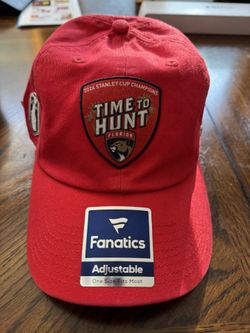 Florida Panthers Stanley Cup Champions Time to Hunt Hat - Red Adjustable Cloth