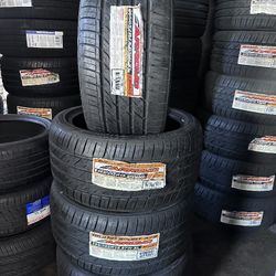 SET OF FOUR NEW TIRES 265/35/18 ARROYO GRANDSPORT A/S INCLUDING MOUNT AND BALANCE, ASK FOR SIZES AND BRANDS