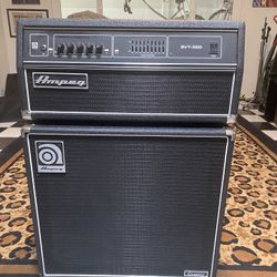 Ampeg SVT-350 and Ampeg SVT15E cabinet