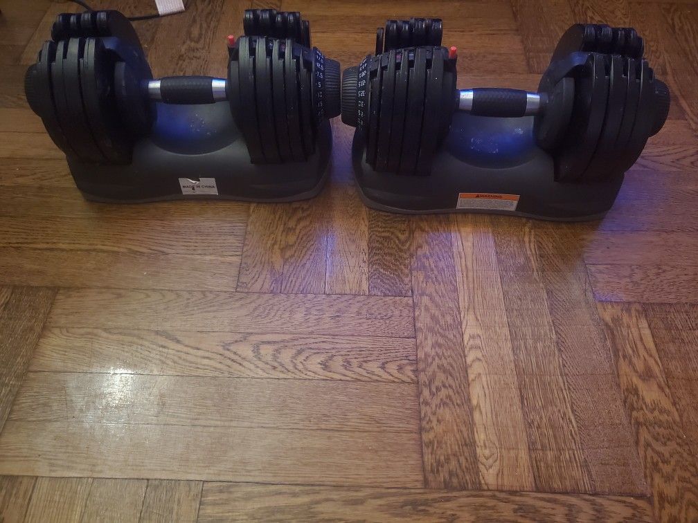 Please, by the grace of God of MOGPA  the adjustable dumb bells are in perfect condition
