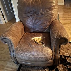 Free leather chair needs work