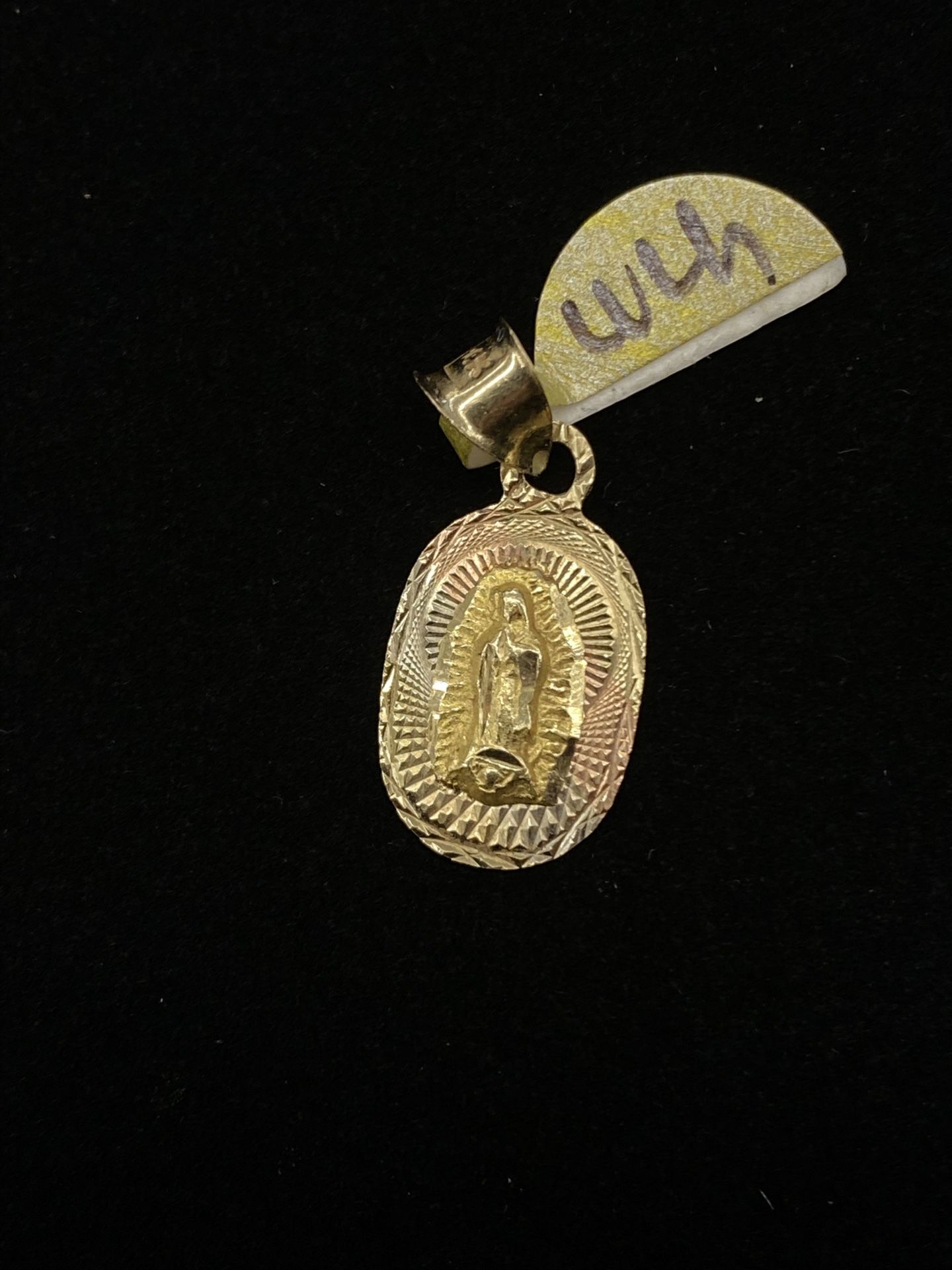 $150 Three Tone Gold Virgin Mary Charm