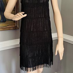 Classic Flapper Dress Costume Black Long