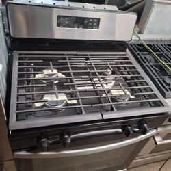 Whirlpool 30" Wide Apartment Size Stainless Steel Gas Stove Range Estufa 