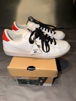 SUPREME TENNIS CLASSIC Supreme Nike Sb Tennis Court Size 9.5 White Red NIKE  556045 146 in original box