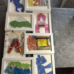 Hand Crafted Sea Glass & Wood "Around Denver"