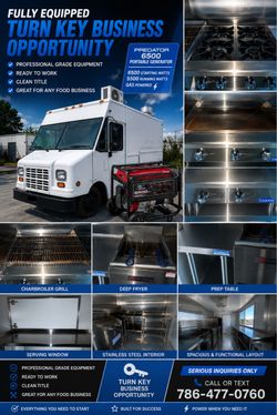 Fully Equipped Food Truck Turn Key Business