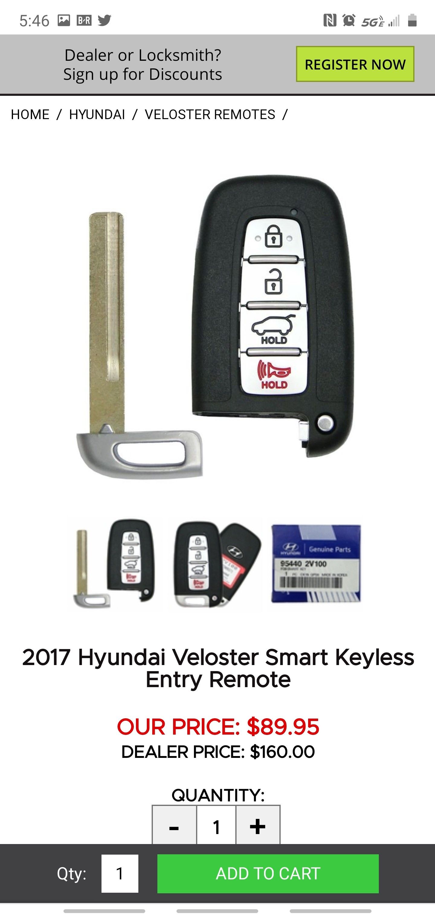 Hyundai key fob