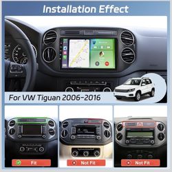  - Car radio for vw Tiguan 2006-2016 with wireless Carplay and Android Auto - 9-inch touch screen Android car stereo - DSP/GPS/WiFi/SWC