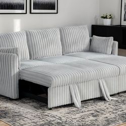 Brand New Grey Sectional Sofa Sleeper 