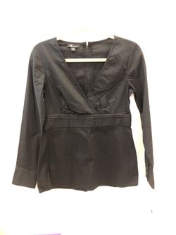 Black Wrap front shirt