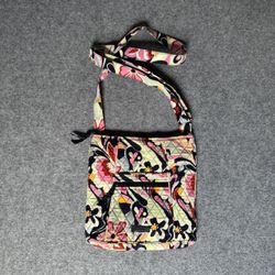 Vera Bradley Crossbody Bag Floral Pattern Quilted Shoulder Strap