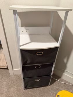 side table/organizer with usb charging ports