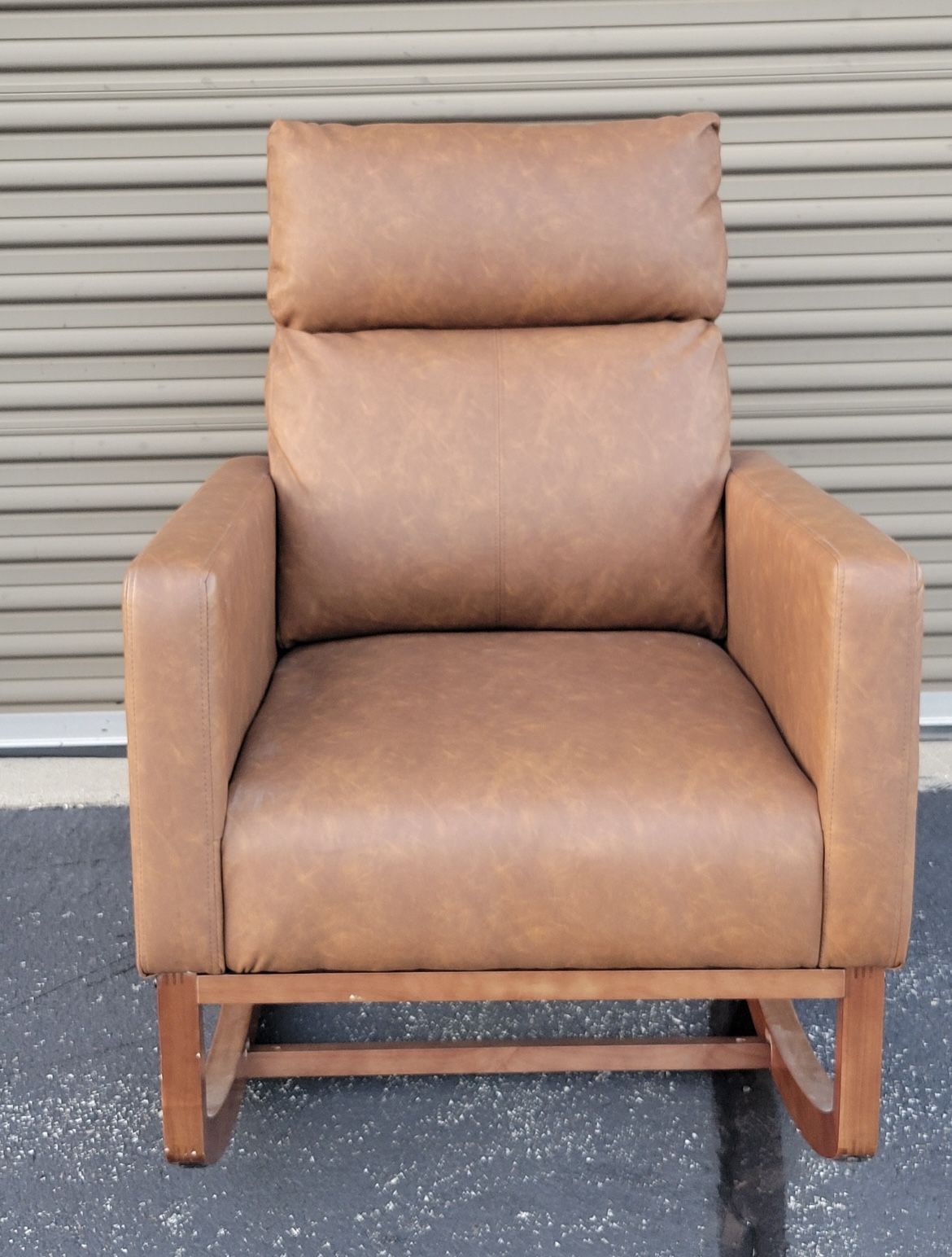 Faux Leather Rocking Chair