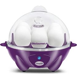 Elite Gourmet Rapid Egg Cooker Poacher Electric Soft Hard Boiler Steam - 7 Egg 