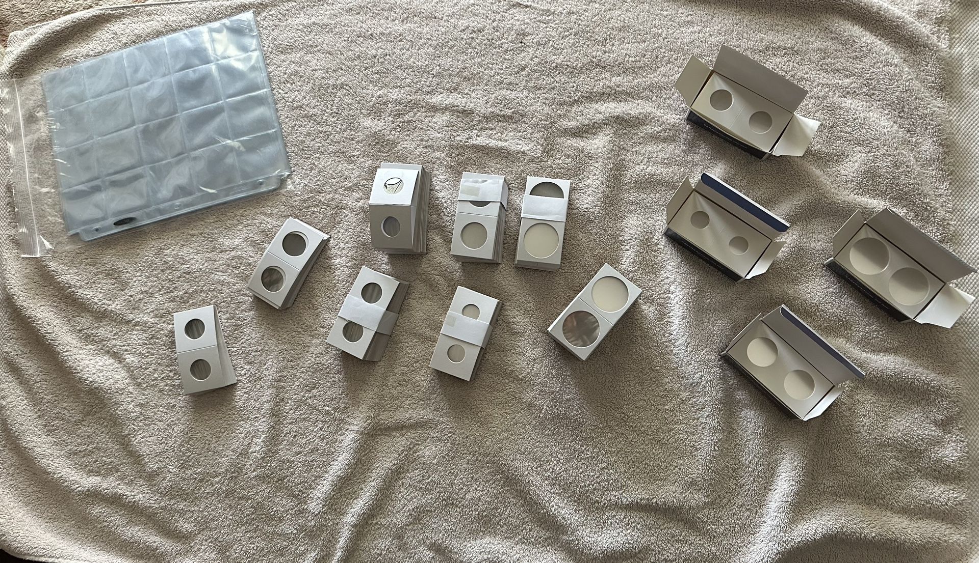 Coin Cardboard Holders and Plastic Sleeves