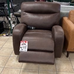 Microfiber Dark Brown Power Recliner Chair