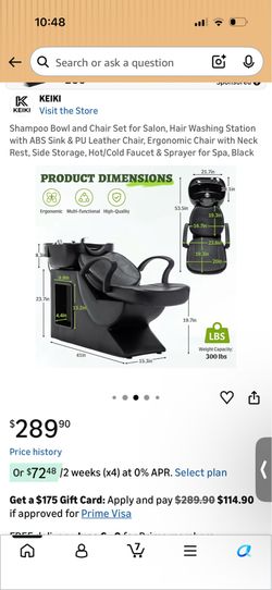 Shampoo bowl sink