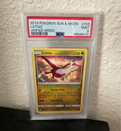 2019 Pokemon Sun & Moon Latias Unified Minds #153 PSA 9