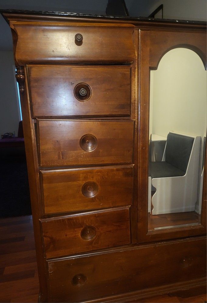 Antique Dresser With Mirror