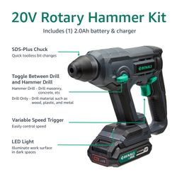 Brand New Sealed Denali By SKIL 20V Rotary Hammer kid