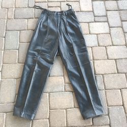 Black Lamb Leather Dress Pants. #6. Waist 27. New.