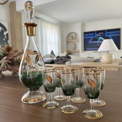 Vintage Decanter & Cordial Glasses