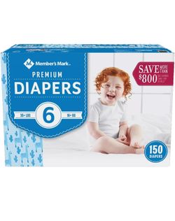 Members Marc size 6 diapers three packages total diapers 150 brand new in packaging factory sealed