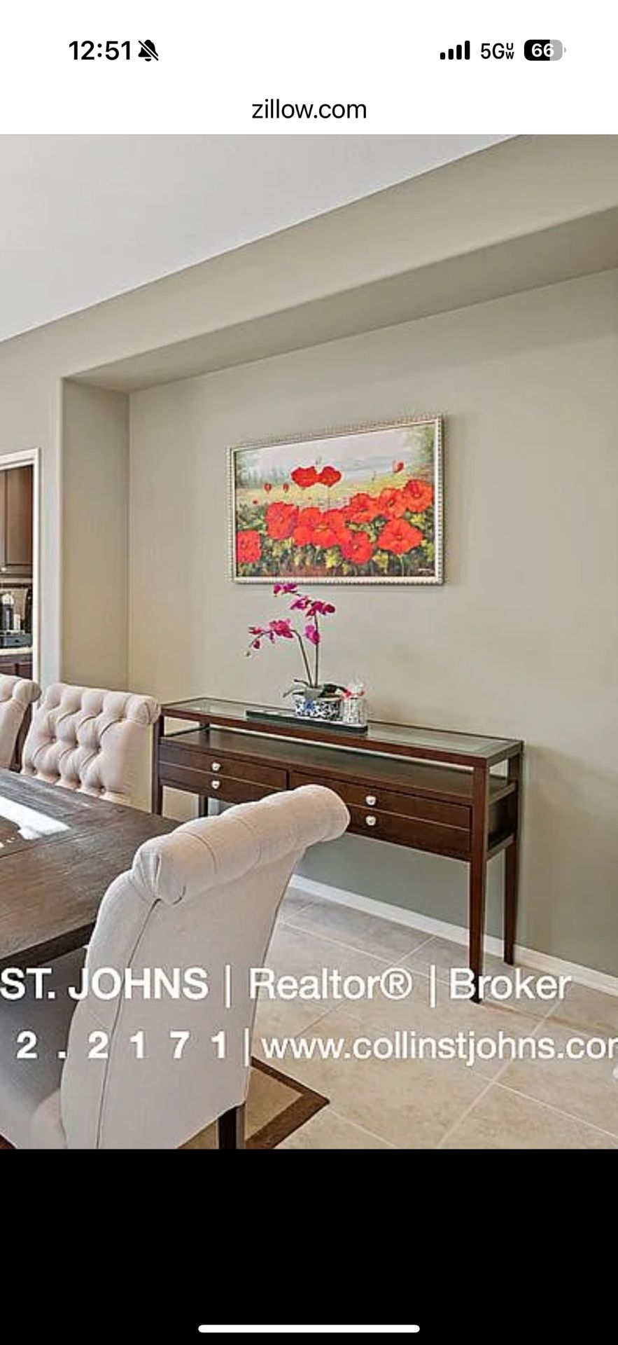 Glass Top Console Table