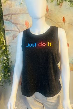 Nike Black Speckled Just Do It Tank Top