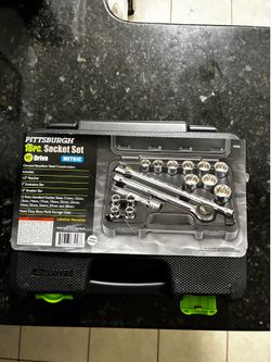 Pittsburgh 16pc Socket Set 1/2” Drive Metric