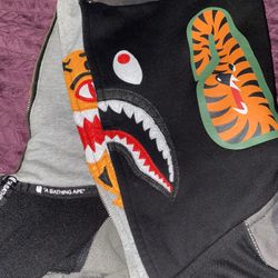 Bape Camo hoodie double hooded shark