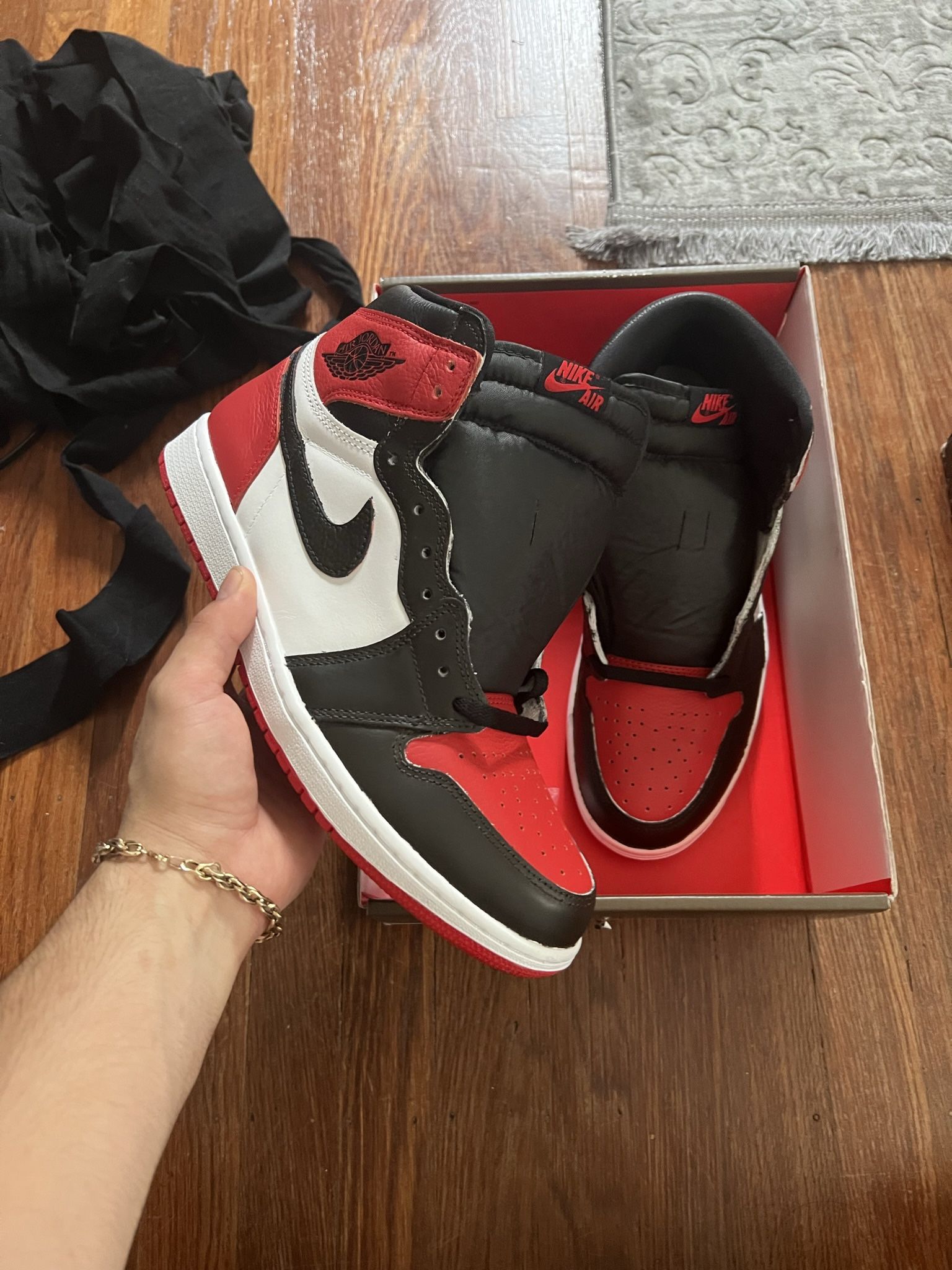 Custom Jordan Bred Toes Jordan One Bred Toe CUSTOM