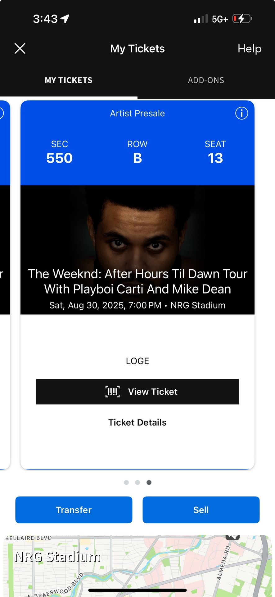 Weekend Concert Ticket