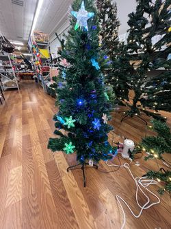 4ft Fiber Optic Artificial Christmas Tree with Lights