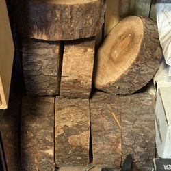 8 -Thick Wood Center Piece Natural Wood